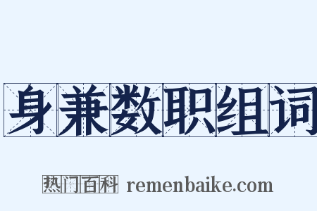 身兼数职组词是什么意思的图片